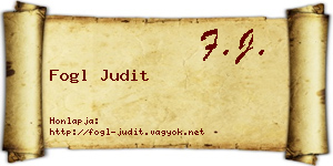 Fogl Judit névjegykártya
